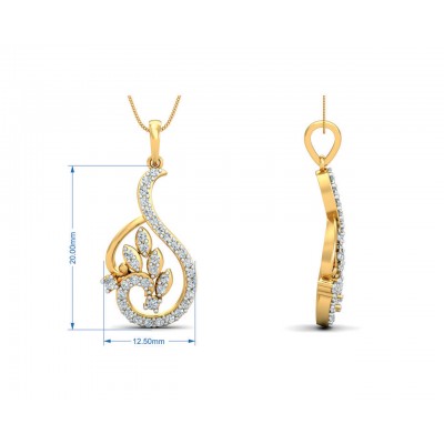 Gail Round Brilliant Diamond Pendant